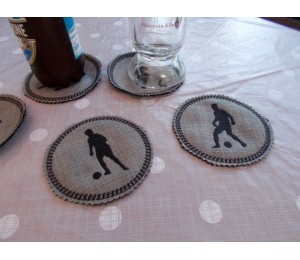 ITH Untersetzer - Fußball Silhouette